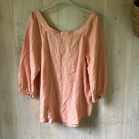 Maeve Anthropologie Linen Blend Top Size 8 - Picture 2 of 12